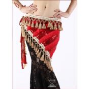 Geheimnisvolle Tribal Style Belly Dance Hip Schals mit kleinen Diamanten images