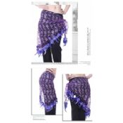 Sweet Shinning purple Belly Dance Hip Scarves images