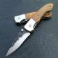 Color wooden handle 3 blade folding knife small picture