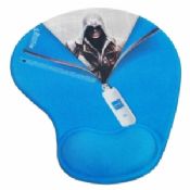 Azul Non-Heated Skidproof Lycra pano + Soft Gel + PU Gel Mouse Pads de presente images