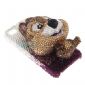 Brown 3D cute bear diamond custom apple iphone 4 hard case small picture