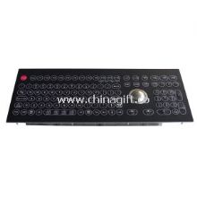 Black color Optical Trackball Industrial Membrane Keyboard with trackball images