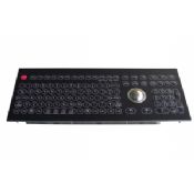 Black color Optical Trackball Industrial Membrane Keyboard with trackball images