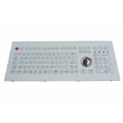 Flat keys IP65 Industrial Membrane Keyboard With trackball and FN keys images