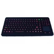 IP65 dynamic rated ruggedized silicone industrial pc keyboard with sealed touchpad images