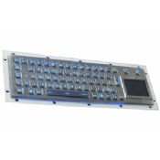 metal panel mounting illuminated USB keyboard with ruggedized touchpad images