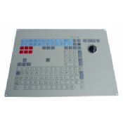 Vandal Proof Industrial Membrane Keyboard With Mechanical Trackball images