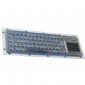 metal panel mounting illuminated USB keyboard with ruggedized touchpad small picture