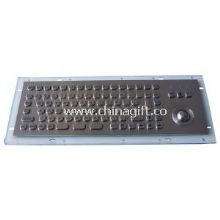 MINI 81 klucze metali przemysłowych klawiatury PC z trackball images