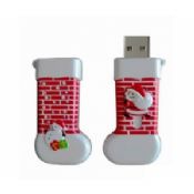 Gracioso loco calcetín de Navidad 16GB Cartoon USB Flash Drive images
