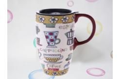 Glazing ceramic mug with lid images