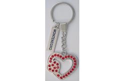 Heart shape keychain with diamond images