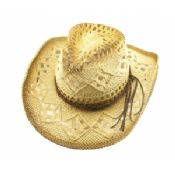 Chapeaux de cowboy de paille de raphia creux images