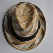 Chapeau de paille de papier jacquard homme images