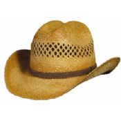 Chapeau de cowboy de paille de raphia images