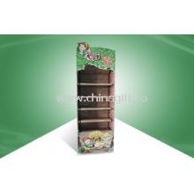 Five Shelf POS Cardboard Displays Floor Display Stands for Snacks images