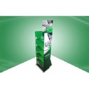 Eco-friendly POP papelão verde 4-prateleira de exposição images