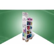 Stable 5 - shelf Cardboard POS Display For Cups and Bottles Selling to Carrefour images