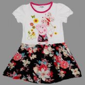 Peppa Pig süßes Babymädchen Minnie Sommer Blumenmädchen Kleider images