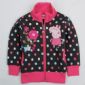 Linda peppa pig e flores bordado bebê menina hoody jaqueta nova small picture