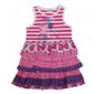 Девушки мода хлопок peppa свинья одежду, короткими рукавами, платье с falbala small picture