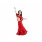 Milk Silk Stage Red Kids Belly Dance Costumes Fishtail Skirt and Top small picture