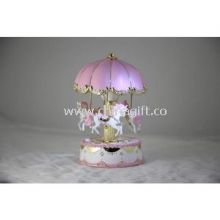 Miniature Carousel Pink Carousel Music Box images