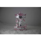 Pink Carousel Silver Plating Music Rotating Music Box images