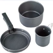 4pcs unique camping cookware with universal gripper images