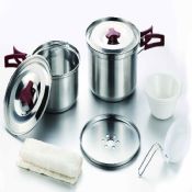 10pcs stainless steel camping cook set images