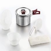 conjunto de panelas de aço inox 6pcs images