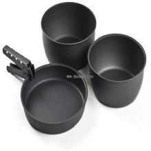 4pcs die cast aluminum cookware set with anti-hot handle images