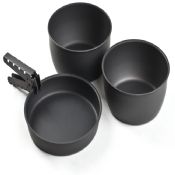 4pcs die cast aluminium casseroles avec poignée anti-chaude images
