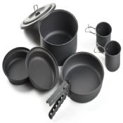 8PCS hard anodized liberty cook set with cups images