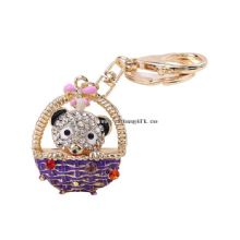 Cheap gifts of wedding key chain bear love gift crystal rhinestone keychain images