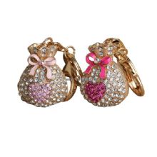 Crystal purse keychain rhinestone handbag shaped pouch money keychain images