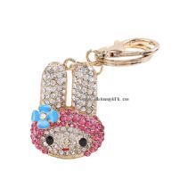 Cute crystal keychain animal shaped rabbit keychain wedding return gift images