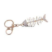 Fish keychain crystal keychain fishbone key ring novelties goods from china images