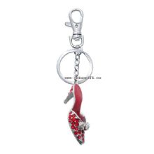 Hot sale high heel shoe keychain anniversary gifts rhinestone key chain stamp images