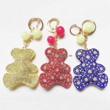 Latest Fancy keychains maker rhinestone panda keychain images