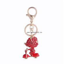 Lovely gift novelty animal keychain rhinestone crystal keychain images