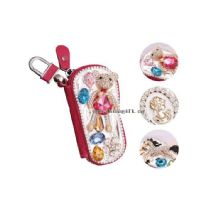 Luxury mini rhinestones pocket key holder wallet car key case images