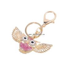 Metal doll owl keychain rhinestone keychain custom key chains images