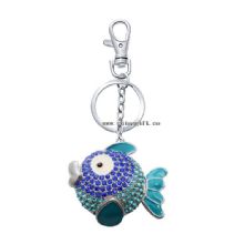 New design fish keychain giveaways promotional rhinestone keychain images