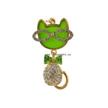 Nice cute wholesale key chain zinc alloy keychain rhinestone keychain images