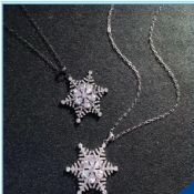 2016 New Desgin Snow Shape Zircon Pendant Necklace for Girlfriend Gift images