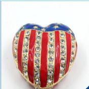 2016 New Heart Shape Pewter Gift Box Jewelry Box Trinket Box images
