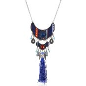 China factory direct sale fashion vintage long tassel crystal necklace images