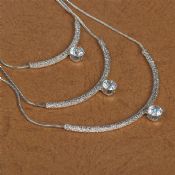 Прохладный женщина три сплава жемчужина кулон ожерелье images