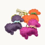 Custom animal leather keychains sheep keychain for girl images